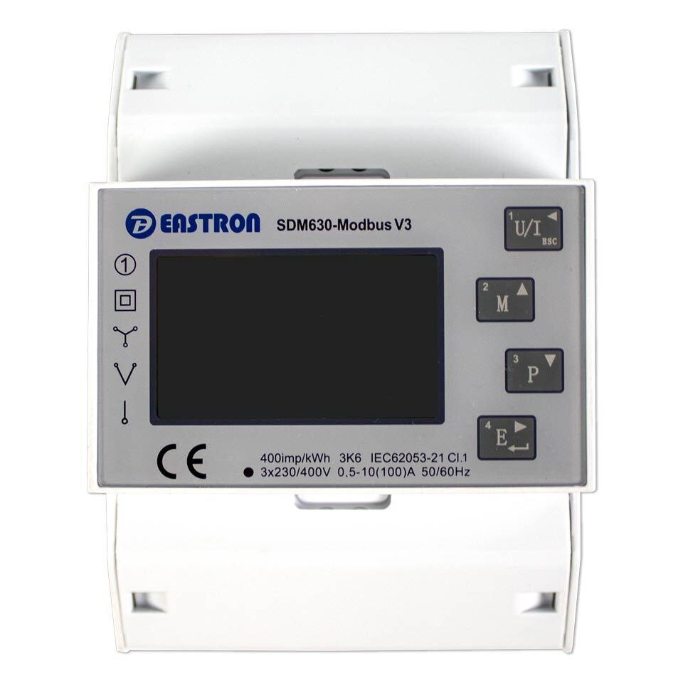 Portofrei Stromzähler SDM630 Modbus LCD Multifunktions S0 RS485 10/100A Dreh 