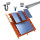4-reihiges Solar-easy Klicksystem, silber, Hochkant-Verlegung, Dachpfanne für 12 Module Rahmenhöhe 30mm