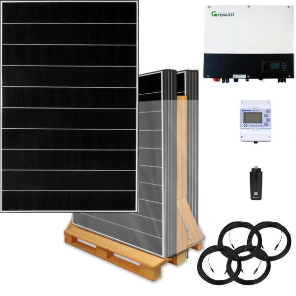 4600 Watt Hybrid Solaranlage, Basisset einphasig inkl. Growatt Wechselrichter, EcoDelta