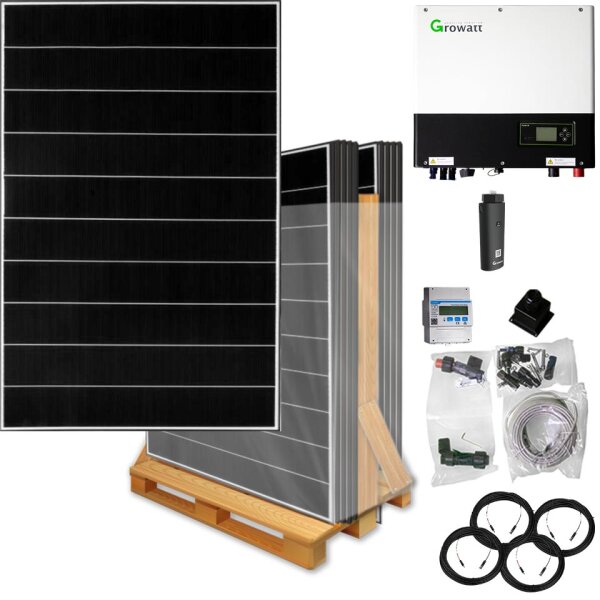 5000 Watt Hybrid Solaranlage, Basisset dreiphasig inkl. Growatt Wechselrichter, EcoDelta