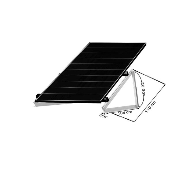 3-reihiges Solar-Montagesystem, schwarz, Hochkant-Verlegung, Montageart wählbar
