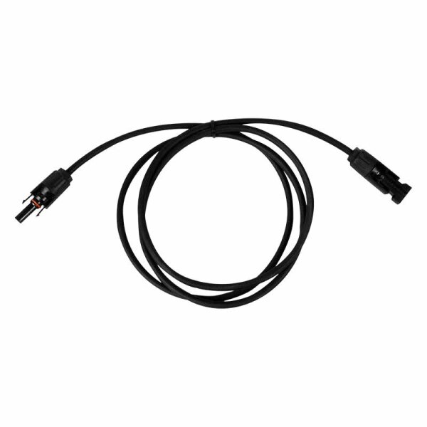 1,6 m 6 mm² Solarkabel PV Kabel schwarz mit Buchse und Stecker T4 kompatibel