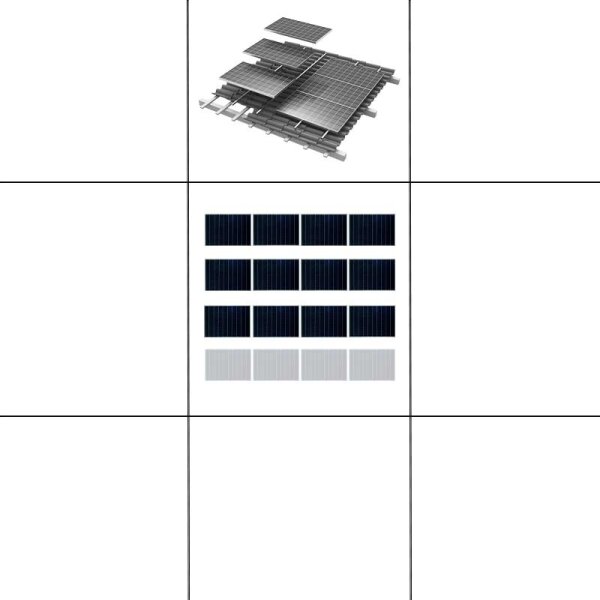 3-reihiges Solar-easy Klicksystem, schwarz, Quer-Verlegung, Dachpfanne