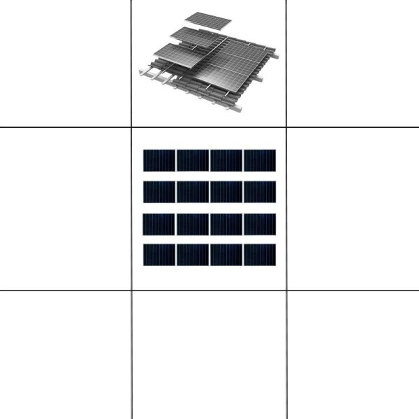 4-reihiges Solar-easy Klicksystem, schwarz, Quer-Verlegung, Dachpfanne