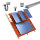 1-reihiges Solar-easy Klicksystem, silber, Hochkant-Verlegung, Dachpfanne für 1 Modul Rahmenhöhe 30mm