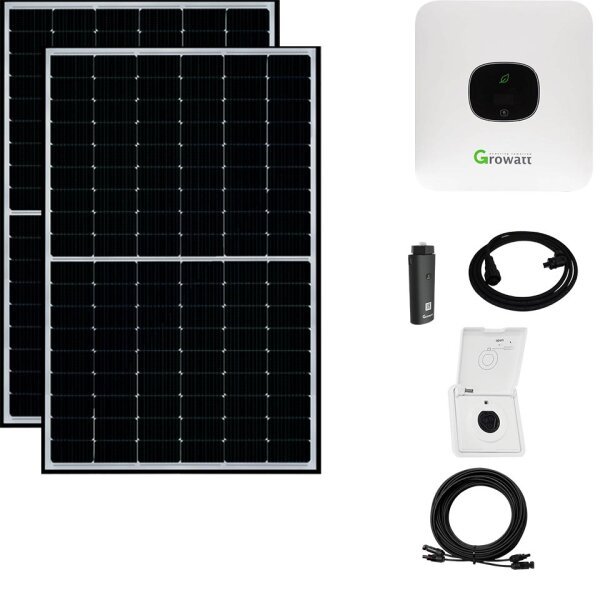 600 Watt Plug & Play Solaranlage mit Growatt Wechselrichter, Unterputzsteckdose, Solarspace