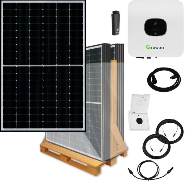 3300 Watt Plug & Play Solaranlage mit Unterputzsteckdose, Growatt Wechselrichter, Solarspace