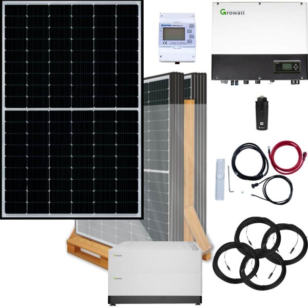 4600 Watt Hybrid Solaranlage, Komplettset einphasig 5 kWh Lithiumspeicher, Solarspace