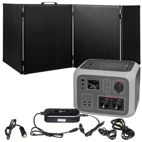 Mobiles Solarspeicher Kit 500 Wh Li-Ionen Outdoor Komplettset mit Solarkoffer