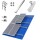 1 reihiges Befestigungssystem für Solarmodule, Montage zur Hochkant Verlegung bei 2 Modulen für Flachdach